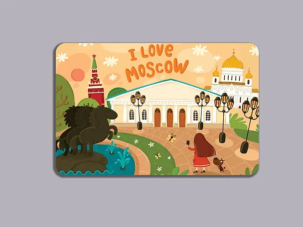Магнит I love Moscow, селфи в Александровском парке (Москва) (1120/30) 3107685 — 1