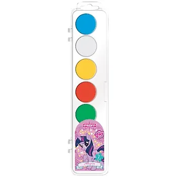 Краски акварельные 10цв "My little pony" медовые, п/у, б/к, с европодв., Proff 228992 — 1
