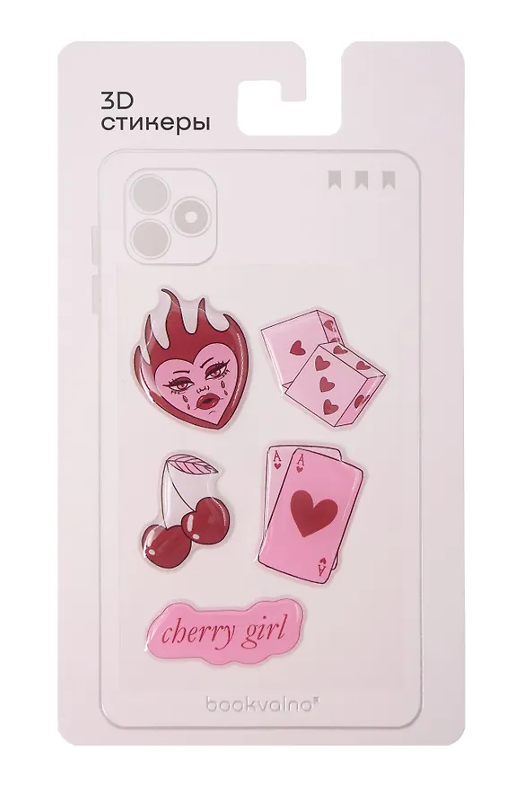 3D стикеры Cherry girl (5 шт) 3141195 — 2