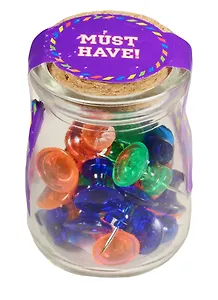 Кнопки гвоздики 25шт "Jumbo" стекл.банка, MUST HAVE!