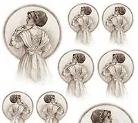 Салфетка для декупажа на стекле Леди Ирен (008428)