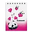 Блокнот А7 40л кл. "ВЛЮБЛЕННЫЙ ПАНДА" бел.офсет 65г/м2, гребень, УФ-лак сплошной — 2962035 — 1