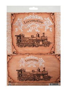 Декупажная карта Локомотив (S-021) (упаковка)