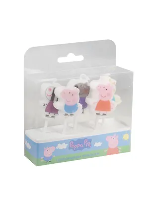 Набор свечей Peppa Pig Пеппа и друзьяна палочках 5шт. 2502635