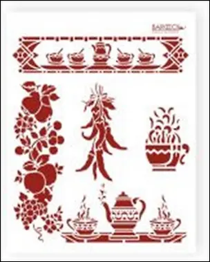 Трафарет пластиковый многоразовый Кухня перчик (20х25) (Л-075) 2340540