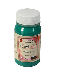 Краска акриловая "Акрил-Арт" зел.тем.,100мл,банка, Таир