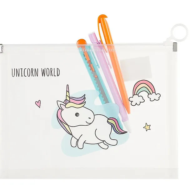 Папка на молнии А5 «Unicorn world», с расширением, в ассортименте 253148 — 2