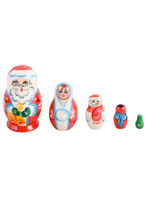 Матрёшка «Дедушка Мороз», 5 фигур, 8 см 2694053 — 2