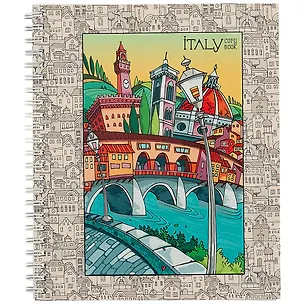 Тетрадь в клетку Unnika, "Город-сказка", 80 листов, в ассортименте 251265