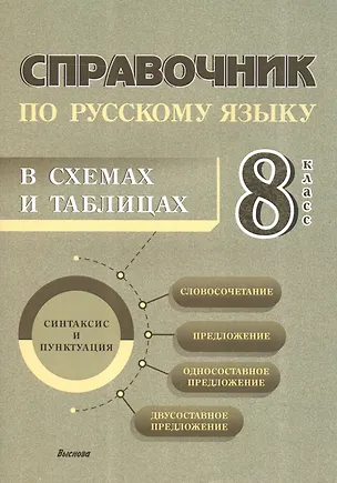 Книга Справочник по русскому языку в схемах и таблицах. 8 класс. Справочник для учащихся ()