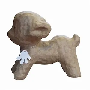 Фигурка из папье-маше объемная мал. Овечка (SA141) (19х13х17см)