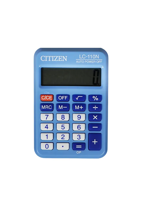 Калькулятор 08 разрядный карманный, синий, CITIZEN LC-110NBL 234968 — 1