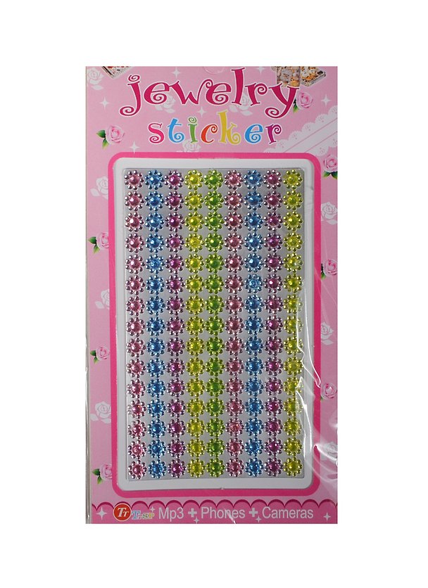 Набор д/творчества Стразы литые д/телефона Jewelry sticker цв. ромашки 1461-1/12 2424792 — 1