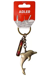 Брелок-дельфин бронза (металл) (Адлер) (189BR-165)