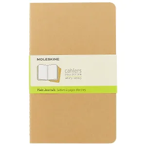 Набор книг для записей Moleskin Cahier Journal Large, 3 штуки, бежевая, мягкая обложка, 40 листов, А5