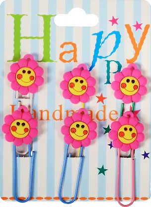 Набор скрепок-закладок "Цветочек-Улыбка" 2523215