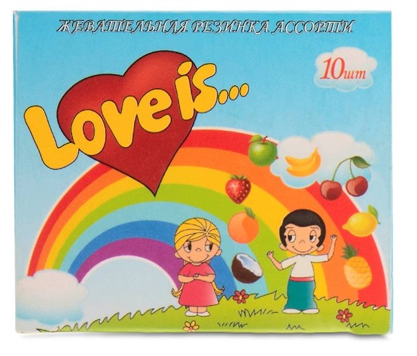 Жевательная резинка Love is/Лав из ассорти (Турция) в упаковках по 10 шт. 2367475 — 1