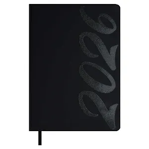 Ежедневник датированный 2026 год, А5, 176 листов, "Софт-тач", черный