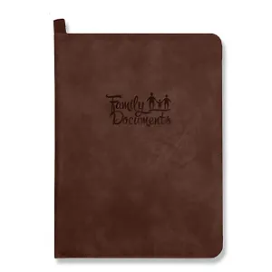 Папка-органайзер 340*260*40 "Линкольн" коричневая, кожзам с поролоном, карманы д/докум., на кольцах