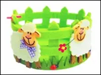 Корзина войлочная 2 барана круглая (002533)