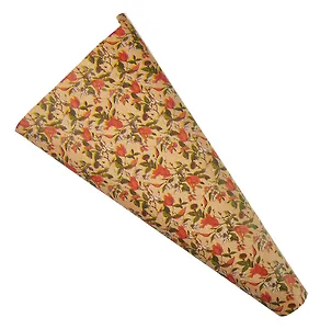 Бумага упаковочная 70*100см "Цветочный узор" глянц., инд.уп.