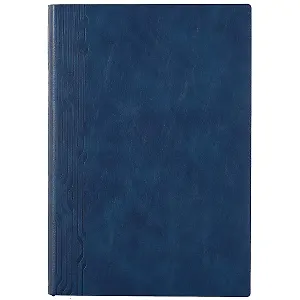 Ежедневник недат. А5 160л "Вачетто" синий, кожзам, мягкий переплет, тонир.блок, ляссе