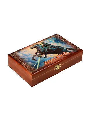 Игра Домино в деревянной шкатулке Медный всадник (21х13х5) (123-084) 2524193