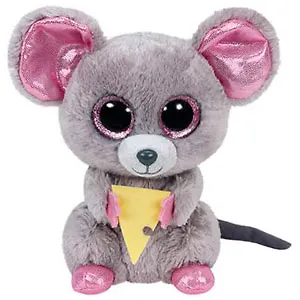 Мягкая игрушка Мышонок Squeaker с кусочком сыра (15 см) (36192) (3+) (Beanie Boos) (Ty)
