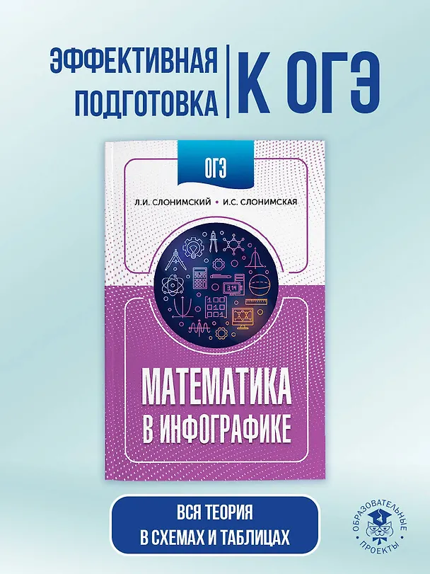 Книга ОГЭ. Математика в инфографике (Лев Слонимский, Ирина Слонимская) — 4