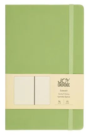 Книга для записей А5 96л тчк. "Joy Book. Чай матча" иск.кожа, тонир.блок, скругл.углы, ляссе, резинка, карман на задн.форзаце 3071583