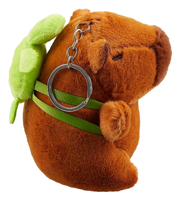 Брелок Капибара с рюкзаком (плюш) (14см) (12-0751-O2) 3020024 — 2