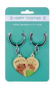 Брелоки парные Happy Together Капибары (акрил) (2 шт) (12-15521-P4)