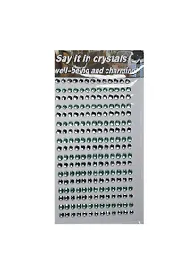 Стразы отдельные круглые крупные Say it in crystals (1461-3/10) (бел. и зелен.)