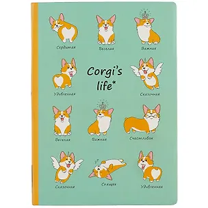Блокнот «Corgis life», 192 стр, А5 2740724