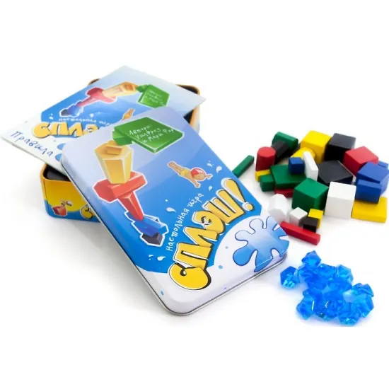 Настольная игра, Стиль Жизни, Сплэш (SPLASH), 30 деревянных блоков, 14 кристаллов для подсчета очков,инструкция 2549760 — 3