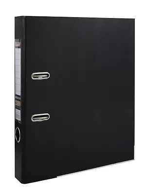 Папка архивная 50мм А4 черная,PVC,прозр.карман,металл.уголки 3135741