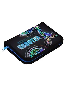 Пенал 1отд. Scooter 19*13, доп.створка, soft touch, лам.картон