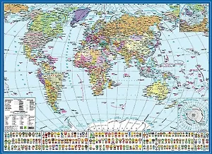 Политическая карта мира. Гербы и флаги. Новая граница. Настольная карта