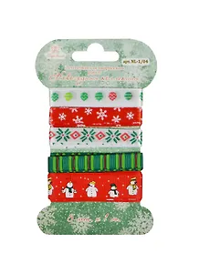 Набор лент декор. Новогодняя коллекция (NL-1/04) (5 лент х 1м на подложке) (Рукоделие) (упаковка)