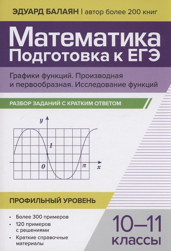 Книга Математика. Подготовка к ЕГЭ. Графики функций. Производная и первообразная:разбор заданий: 10-11 классы (Эдуард Балаян) — 1