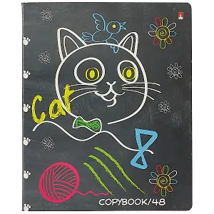 Тетрадь в клетку Альт, "Учёный кот", 48 листов, в ассортименте