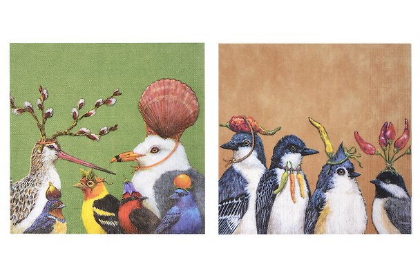 Салфетки для декупажа «Семейство птиц», 2 штуки, Froggy Art 331119 — 1