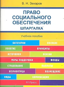 Право социального обеспечения. Шпаргалка : учебное пособие
