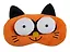 Маска для сна Кот с объемными глазами (плюш) (пакет) рыжая — 3093843 — 1
