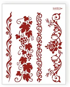 Трафарет пластиковый многоразовый Бордюры виноград... (20х25) (Л-037)