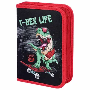 Пенал 1 отделение "T-Rex Life" 20*14 см, полиэстер