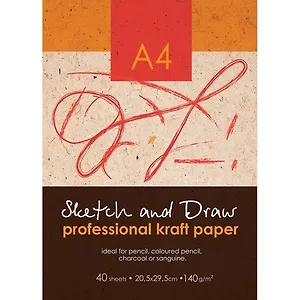 Папка для рисования и эскизов, А4, 40л, бл.крафт 140г 05572