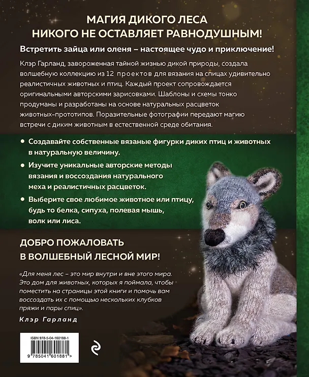 Книга Лесные жители, связанные на спицах. 12 реалистичных игрушек (новое оформление) (Клэр Гарланд) — 2