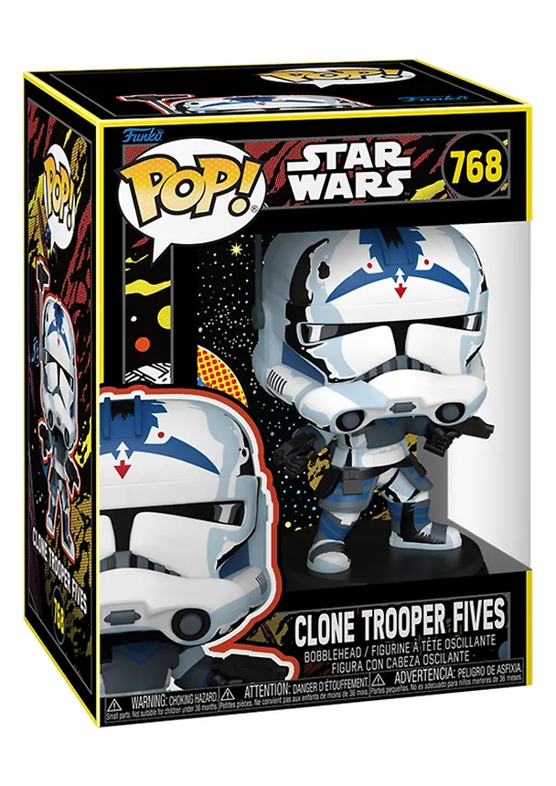 Фигурка Funko POP! Bobble Star Wars Clone Wars Clone Trooper Fives (Retro) (768) (Fun83813) 3118608 — 2