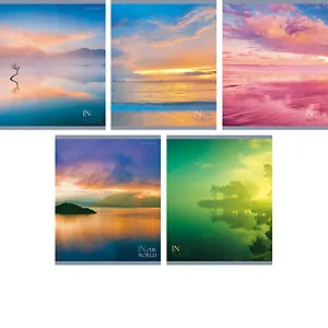 Тетрадь 96л кл. "Морской пейзаж" глянц.ламинация, ассорти, Unnika